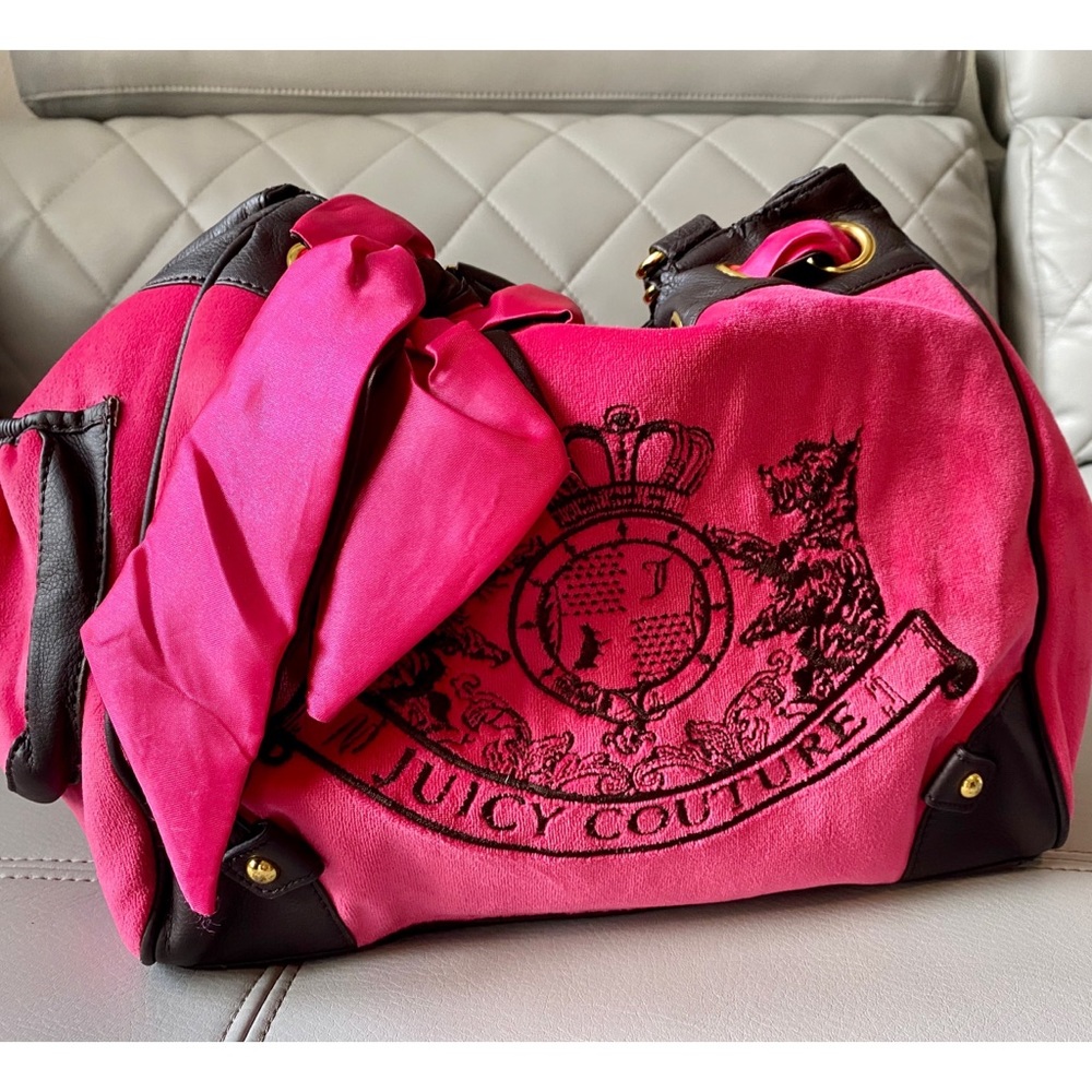 🎀 Pink Velour 👑 Bag